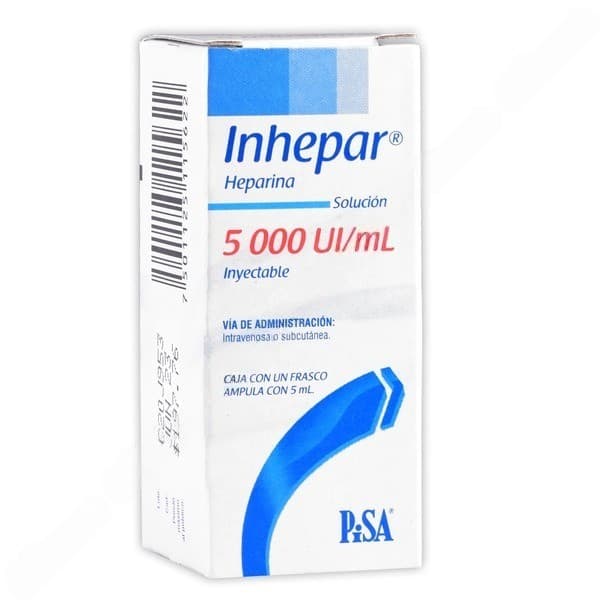 Inhepar Sol. Iny. C/1 Fco. Amp. 5,000 Ui/1 Ml.