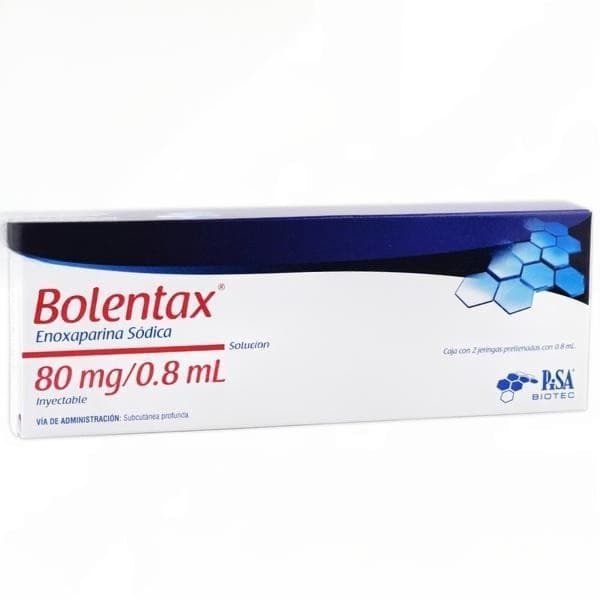 Bolentax Sol. Iny. C/2 Jgas. Prellenadas 80 Mg/0.8 Ml.