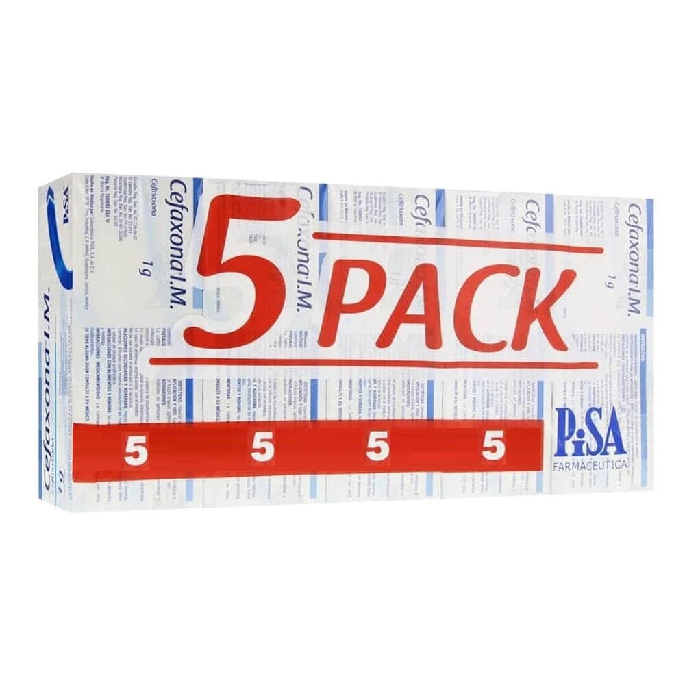 Cefaxona I.m. Sol. Iny. C/1 Fco. Amp. 1 G/3.5 Ml. y Jeringa (5 Pack).