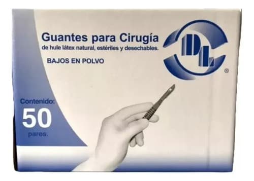 Guantes Látex para Cirugía Estéril (dl) Talla 8-1/2 C/1 Par.
