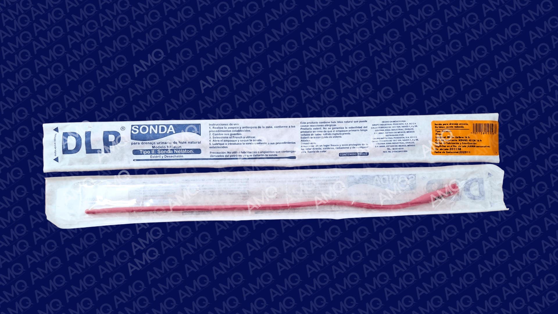 Sonda Nélaton de Látex (dlp) Long. 40cm. Cal. 16 Fr. C/1 Pza.