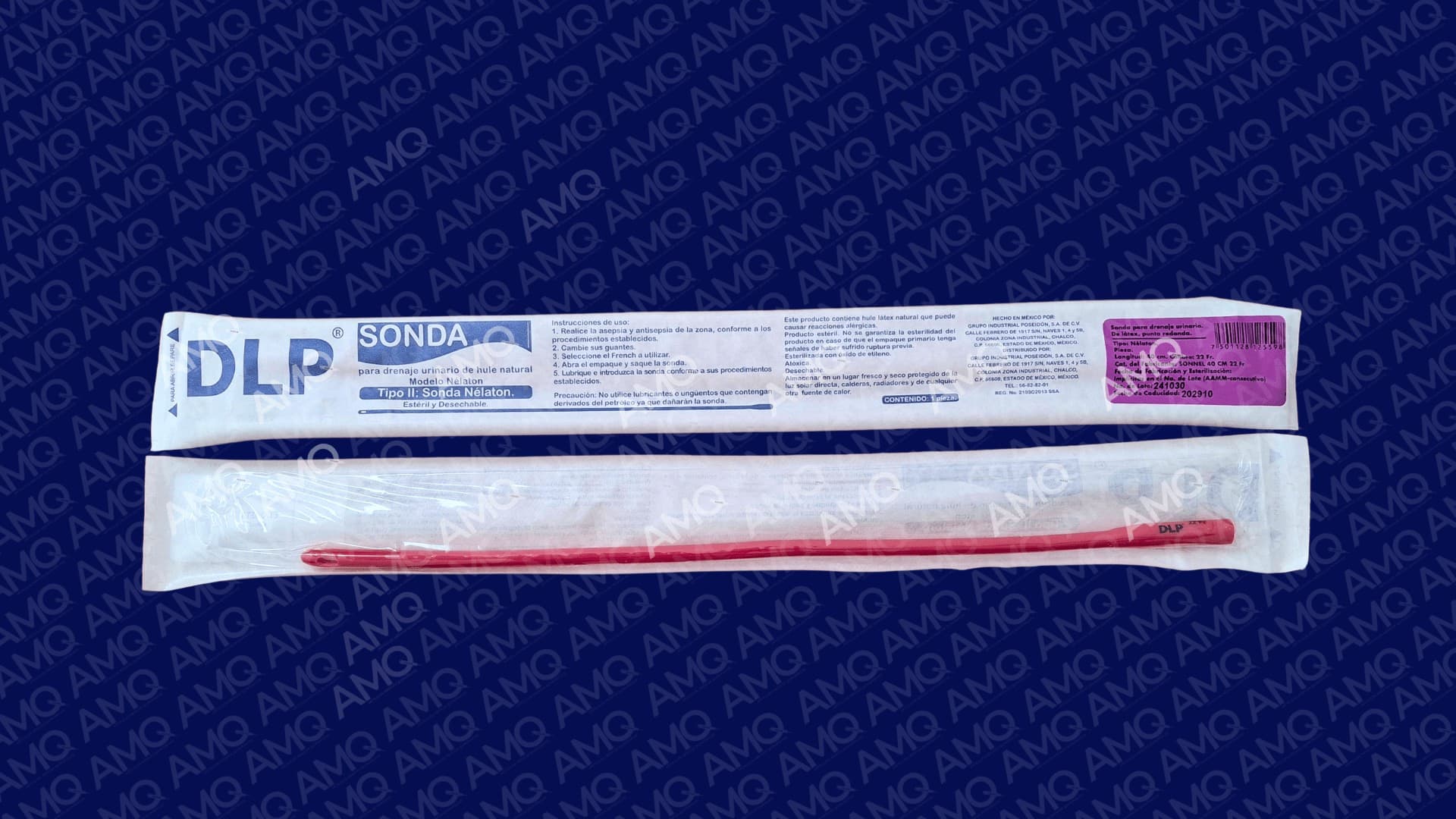 Sonda Nélaton de Látex (dlp) Long. 40cm. Cal. 22 Fr. C/1 Pza.