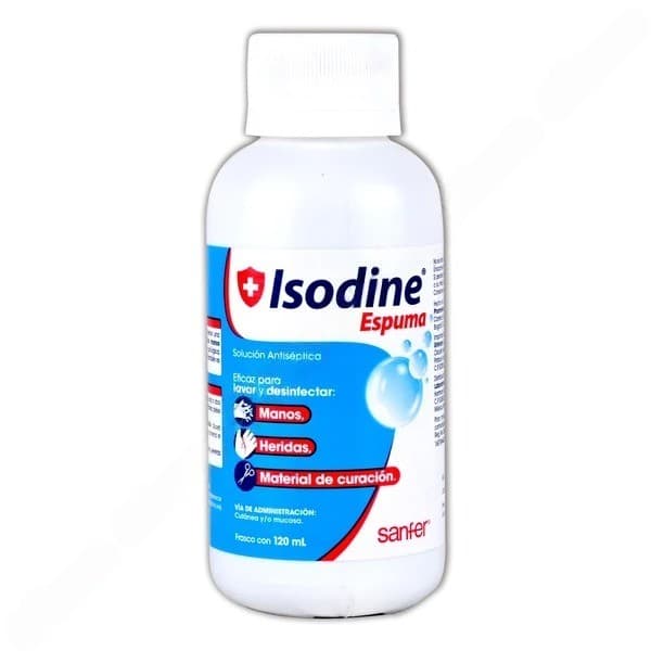 Isodine Espuma Solución Antiséptica Fco. 120 Ml. 8 G/100 Ml.