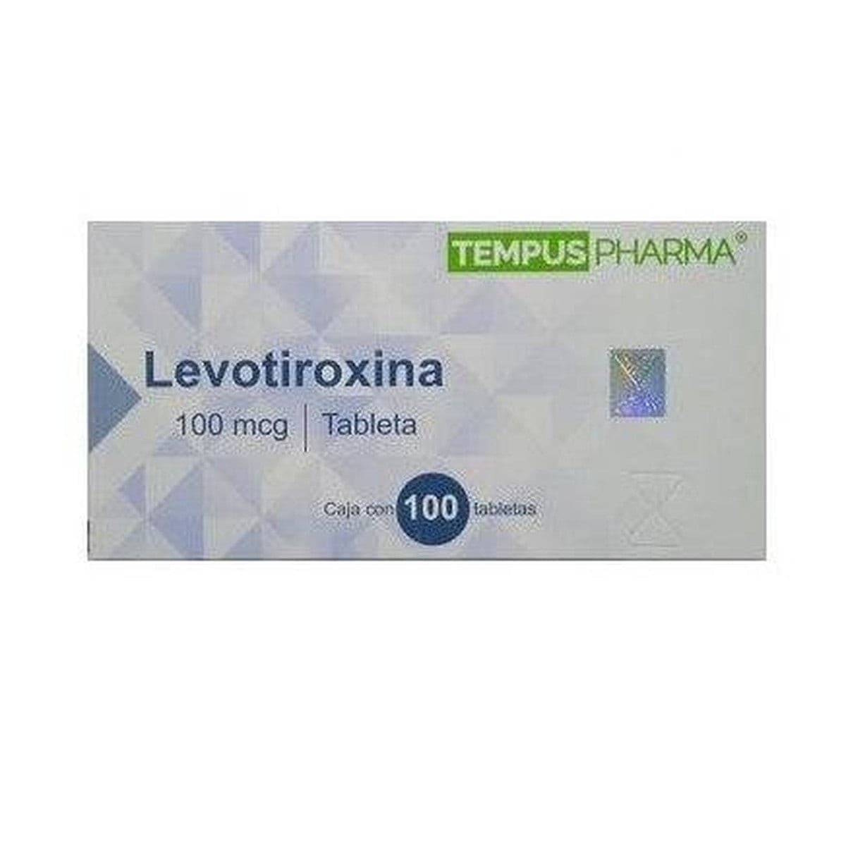 Levotiroxina (tempuspharma) C/100 Tabs. 100 Mcg.