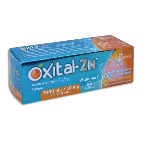 Oxital-zn C/10 Tabs. Efervescentes Sab. Naranja 1000/10 Mg.