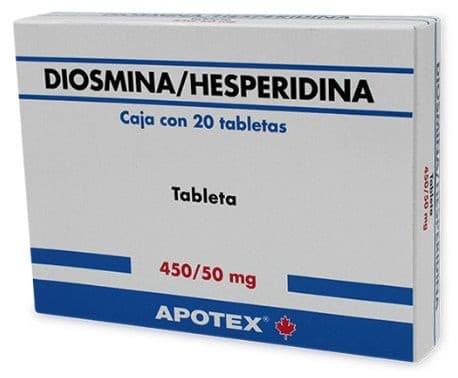 Diosmina/hesperidina (apotex) C/20 Tabs. 450/50 Mg.