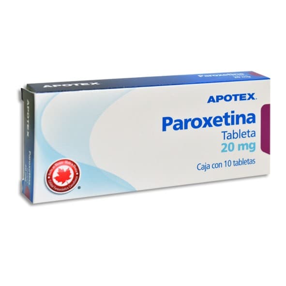 Paroxetina (apotex) C/10 Tabs. 20 Mg.