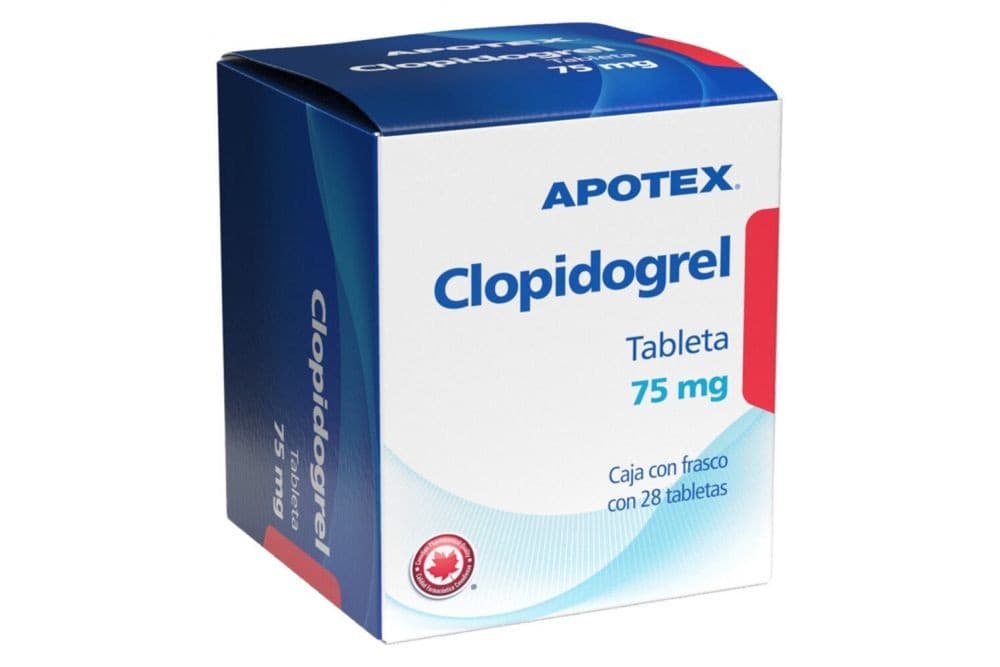 Clopidogrel (apotex) C/28 Tabs. 75 Mg.