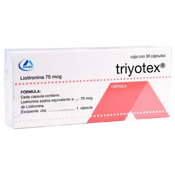 Triyotex C/30 Caps. 75 Mcg.