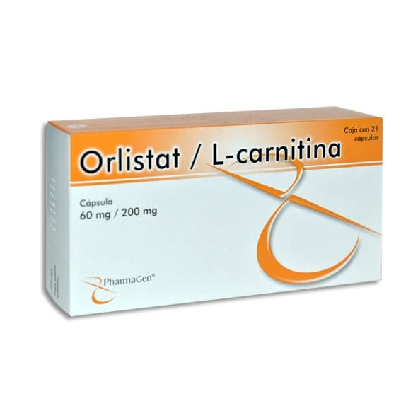 Orlistat/l-carnitina (pharmagen) C/21 Caps. 60/200 Mg.