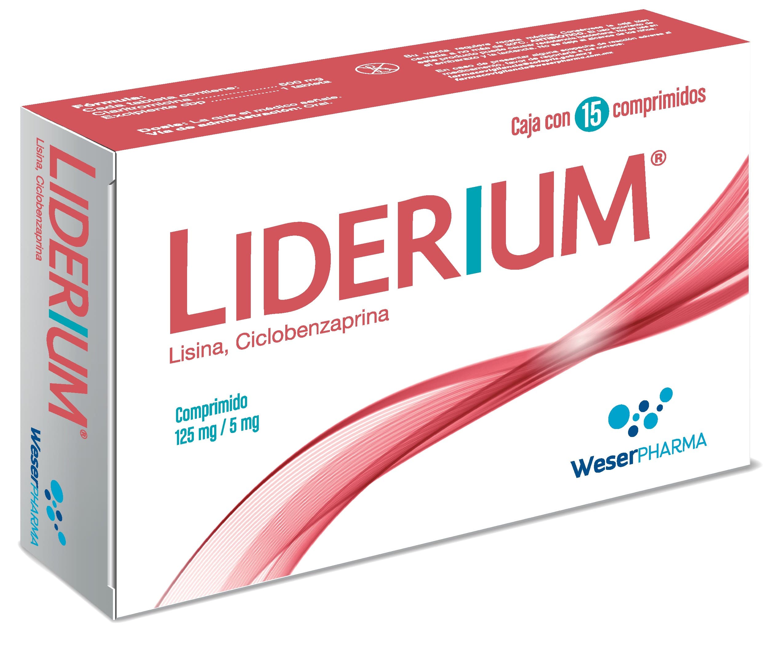 Liderium C/15 Comps. 125/5 Mg.