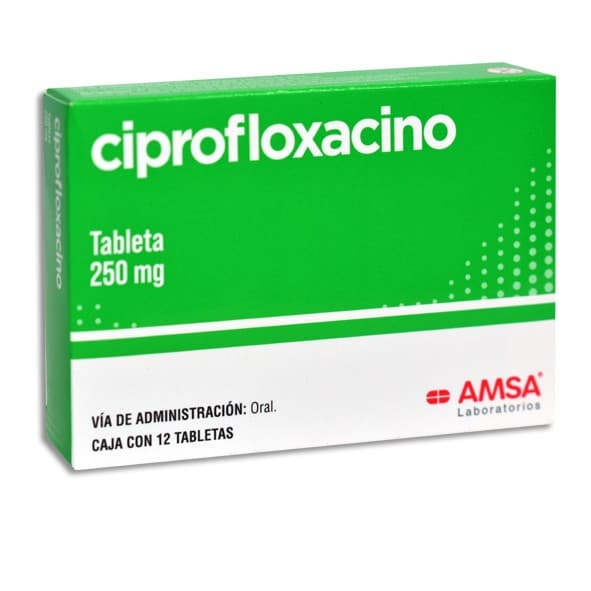 Ciprofloxacino (amsa) C/12 Tabs. 250 Mg.