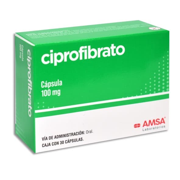 Ciprofibrato (amsa) C/30 Caps. 100 Mg.