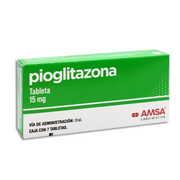 Pioglitazona (amsa) C/7 Tabs. 15 Mg.