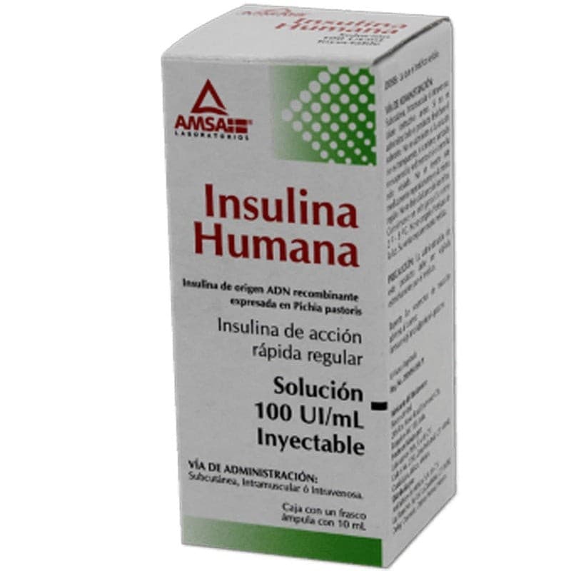 Insulina Humana (amsa) Sol. Iny. C/1 Fco. Amp. 10 Ml. 100 Ui/1 Ml.