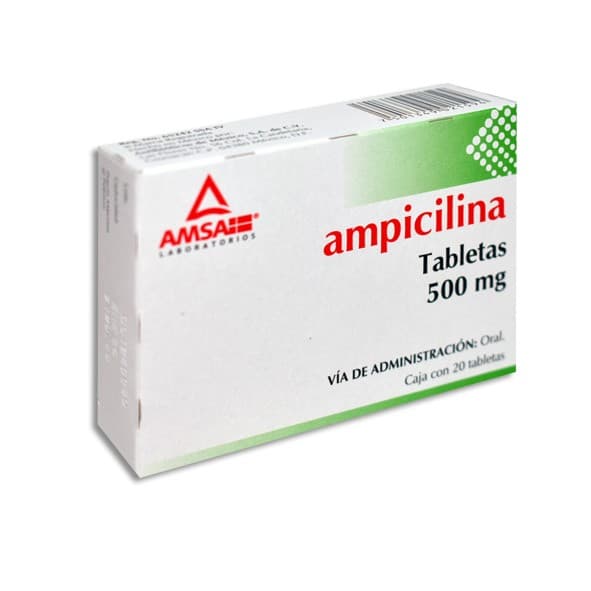 Ampicilina (amsa) C/20 Tabs. 500 Mg.