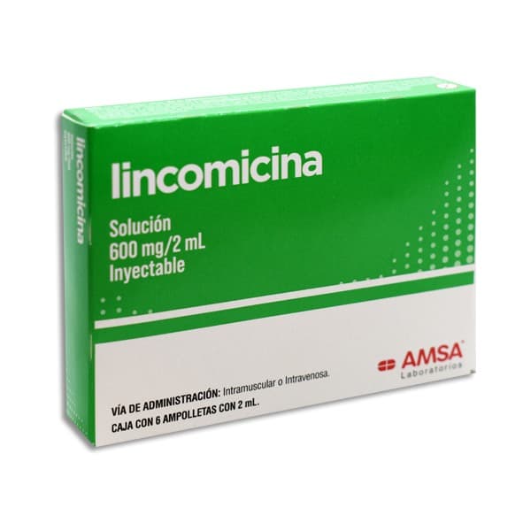 Lincomicina (amsa) Sol. Iny. C/6 Amptas. 600 Mg/2 Ml.