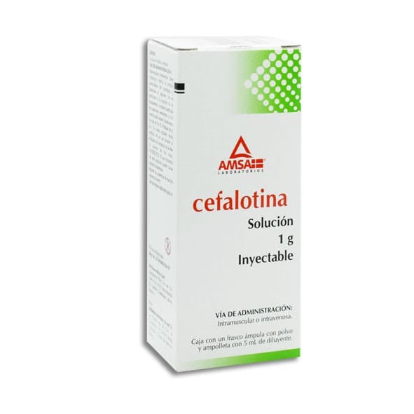 Cefalotina (amsa) Sol. Iny. C/1 Fco. Amp. 1 G/5 Ml.