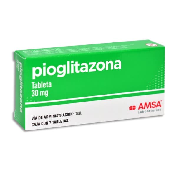 Pioglitazona (amsa) C/7 Tabs. 30 Mg.
