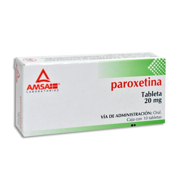 Paroxetina (amsa) C/10 Tabs. 20 Mg.