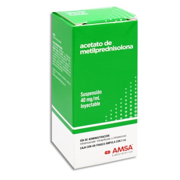 Metilprednisolona (amsa) Susp. Iny. C/1 Fco. Amp. 2 Ml. 40 Mg/1 Ml.