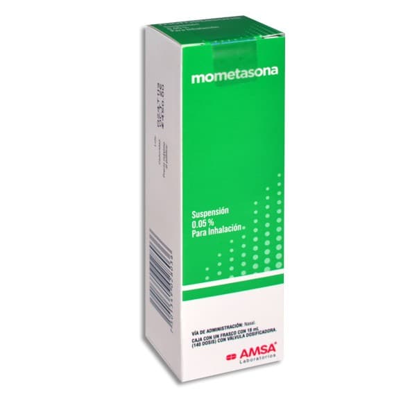 Mometasona (amsa) Susp. P/inhalación Nasal 0.05% Fco.18 Ml. C/140 Ds. 50 Mcg.