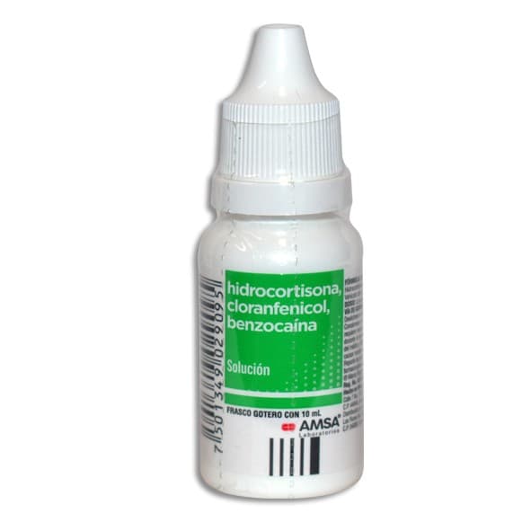 Hidrocna/cloranf/benzocna. Sol. Ótica Fco. Got. 10 Ml. 10-25-20 Mg/1 Ml.