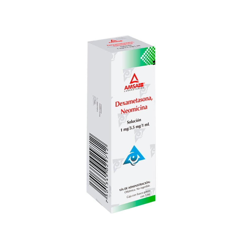 Dexametasona/neomicina (amsa) Sol. Oft. Fco. Gotero 5 Ml. 1-3.5 Mg/1 Ml.