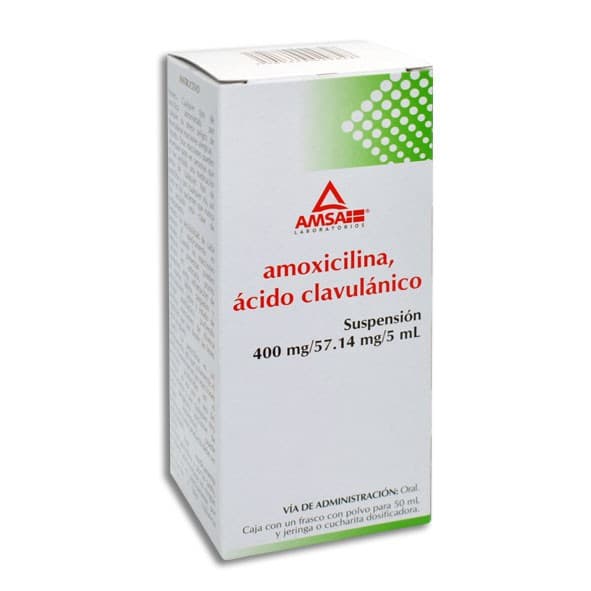 Amoxicilina/ácido Clavulánico (amsa) Susp. Fco. 50 Ml. 400-57.14 Mg/5 Ml.