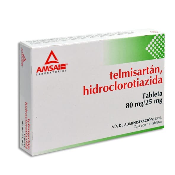 Telmisartán/hidroclorotiazida (amsa) C/14 Tabs. 80/25 Mg.