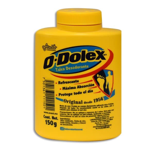 O-dolex Original Talco Desodorante 150 G.