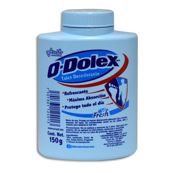 O-dolex Fresh Talco Desodorante 150 G.