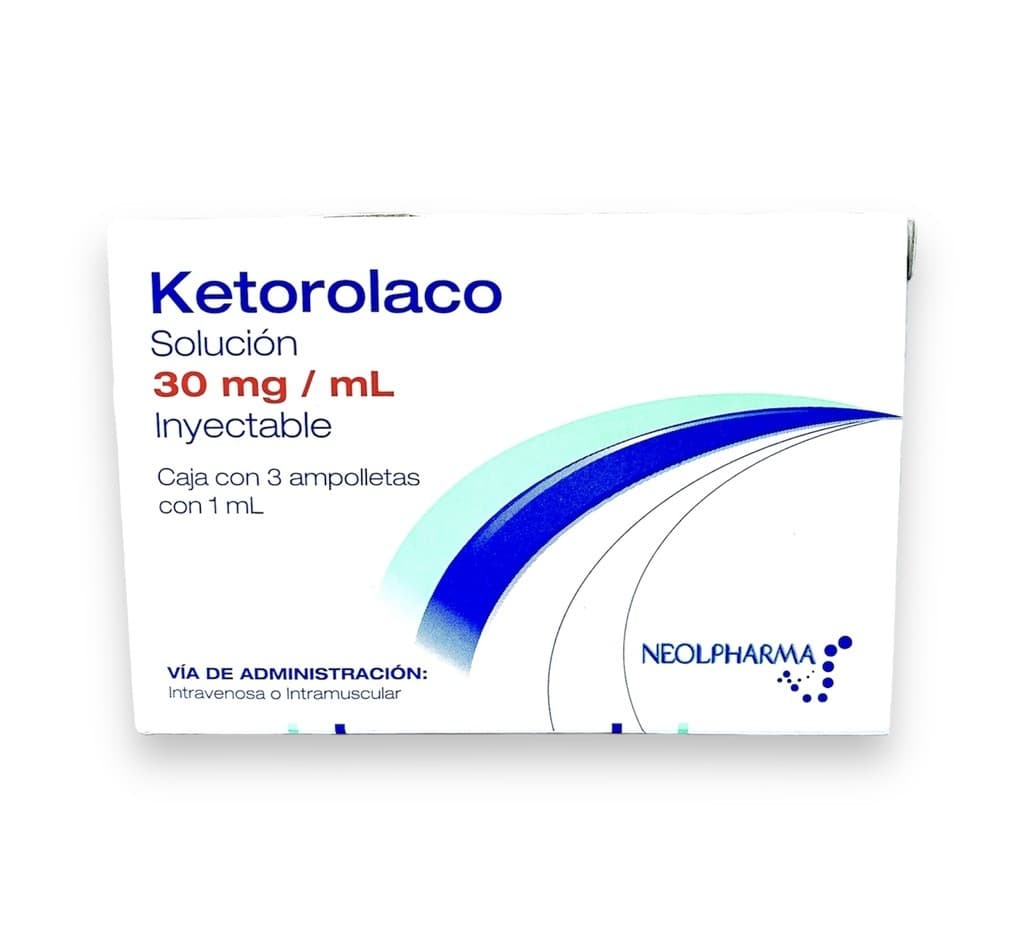Ketorolaco (neolpharma) Sol. Iny. C/3 Amptas. 30 Mg/1 Ml.