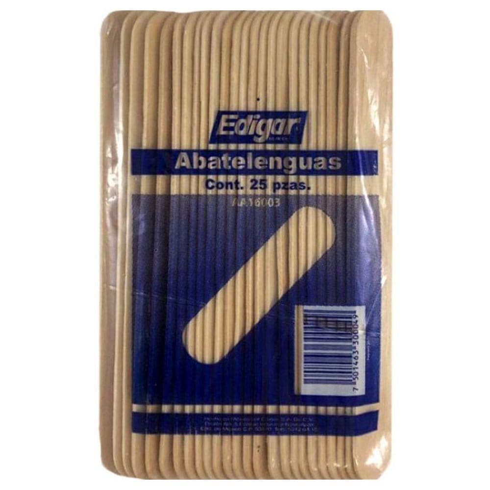 Abatelenguas de Madera (edigar) Paq. C/25 Pzs.