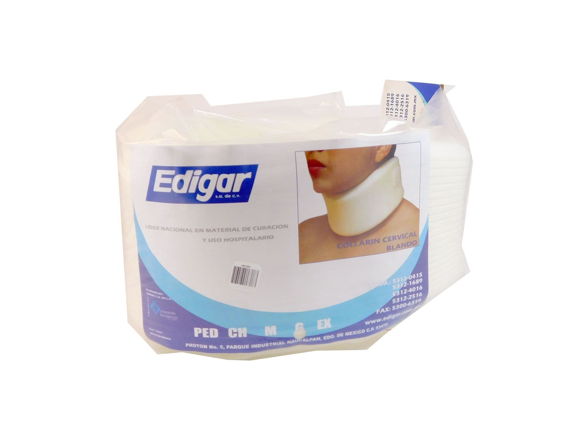 Collarin Cervical Blando Blanco (edigar) Grande C/1 Pza.