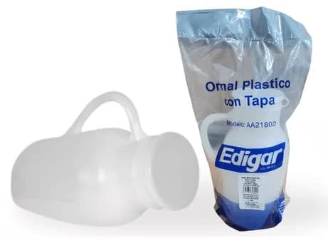 Orinal de Plástico Masculino C/tapa (edigar) Cap. 1 Lt. C/1 Pza.