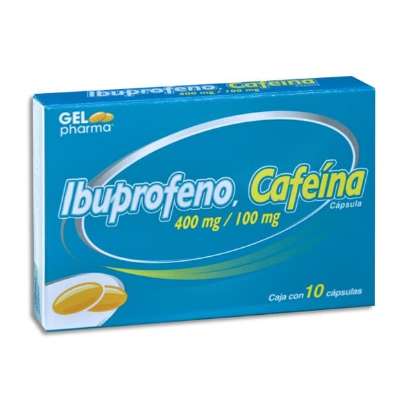 Ibuprofeno/cafeína (gelpharma) C/10 Caps. 400/100 Mg.