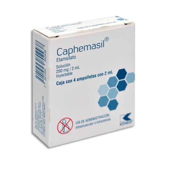 Caphemasil Sol. Iny. C/4 Amptas. 250 Mg/2 Ml.