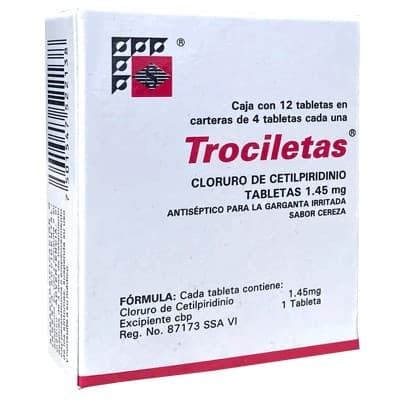 Trociletas C/3x4 Tabs. Sabor Cereza 1.45 Mg.