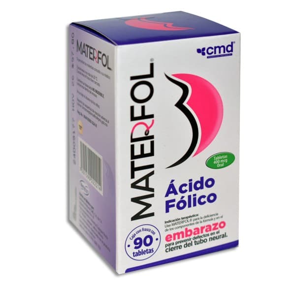 Materfol C/90 Tabs. 400 Mcg.