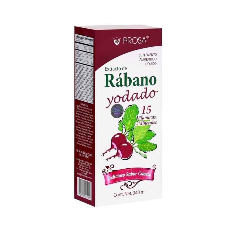 Extracto de Rábano Yodado Liquido Sab. Canela Fco. 340 Ml.