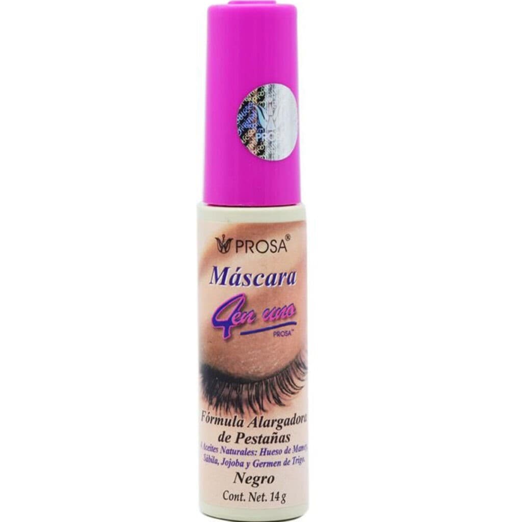 Mascara 4 en Uno Color Negro Tubo C/14 G.