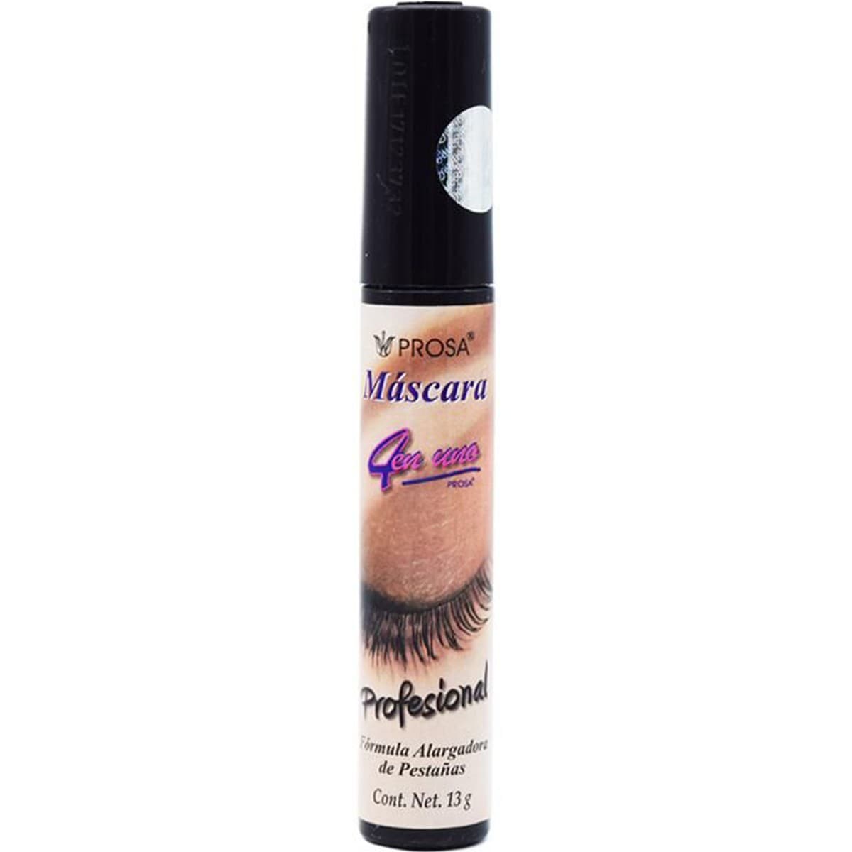Mascara 4 en Uno Profesional Color Negro Tubo C/13 G.