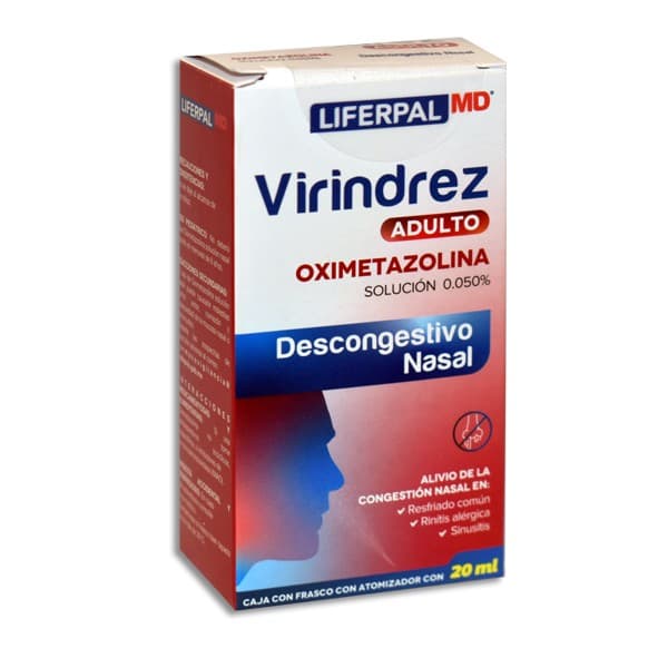 Virindrez Sol. Nasal Adulto 0.050% Fco. Atomizador 20 Ml.