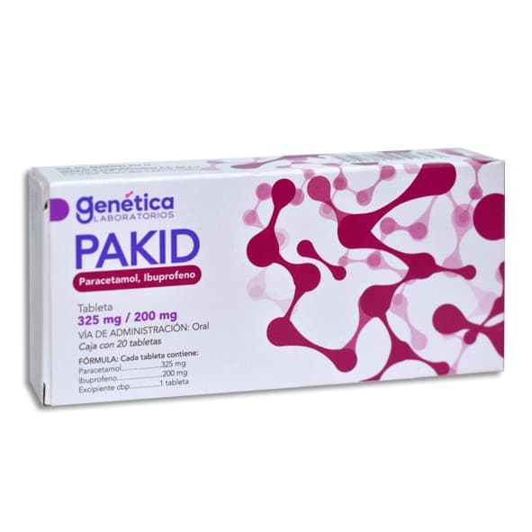 Pakid Cja. C/20 Tabs. 325/200 Mg.