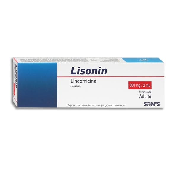 Lisonin Sol. Iny. Adulto C/1 Ampta. 600 Mg/2 Ml. y Jeringa.