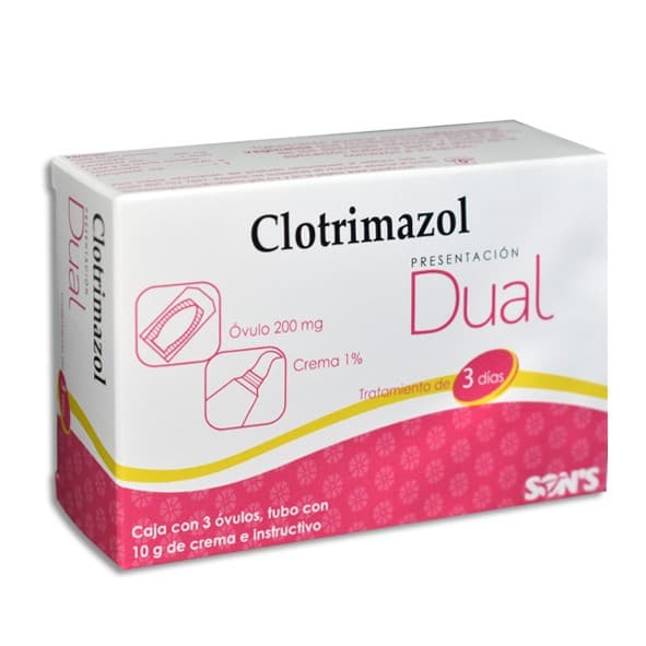 Clotrimazol (son´s) Dual 3 Dias C/3 Ovs. 200 Mg. y Tubo Cma. 10 G. 1%.