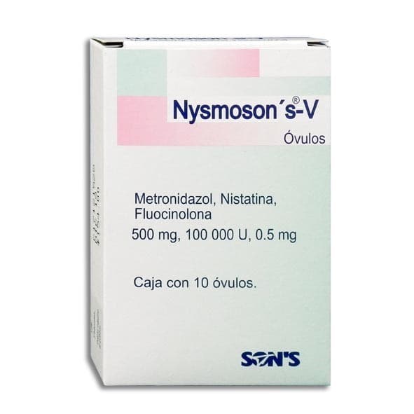 Nysmoson´s-v C/10 Ovulos. 500 Mg/100,000 Ui/0.5 Mg.