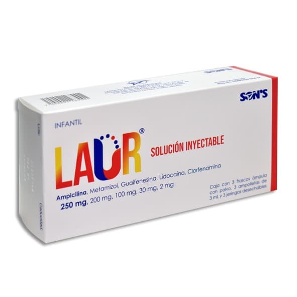 Laur Infantil Sol. Iny. C/3 Fcos. Amp. 250-200-100-30-2 Mg/3 Ml. y 3 Jgas.