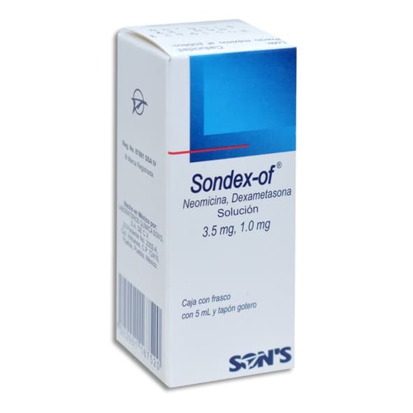 Sondex-of Sol. Oftálmica Fco. Gotero 5 Ml. 3.5-1.0 Mg/1 Ml.